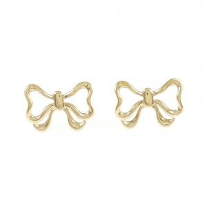 750YG リボン ピアス