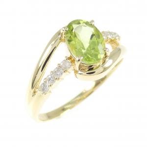K18YG ペリドット リング