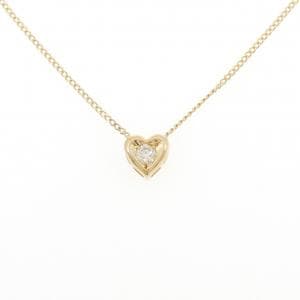 K18YG ハート ダイヤモンド ネックレス 0.11CT