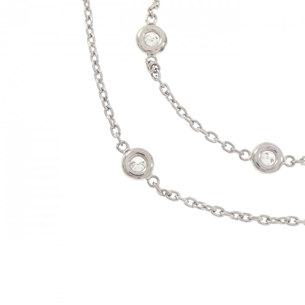 K18WG ダイヤモンド ネックレス 1.10CT