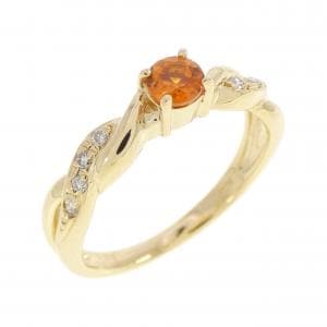 K18YG ガーネット リング 0.23CT
