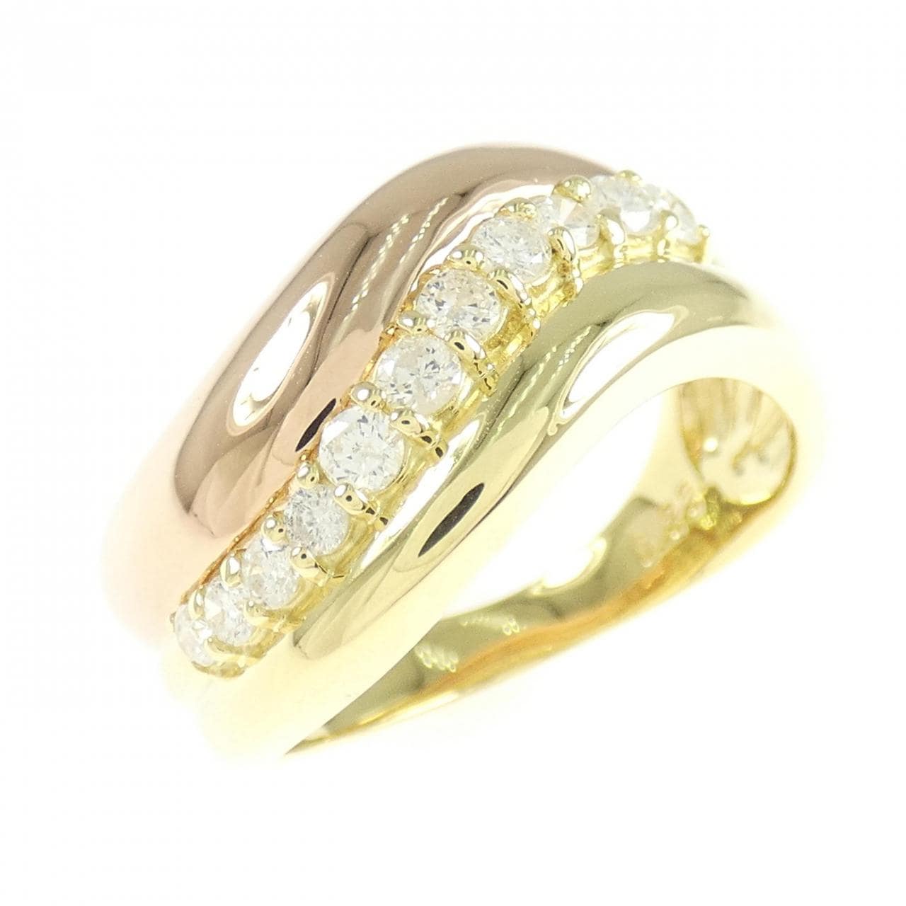 K18YG/K18PG ダイヤモンド リング 0.33CT