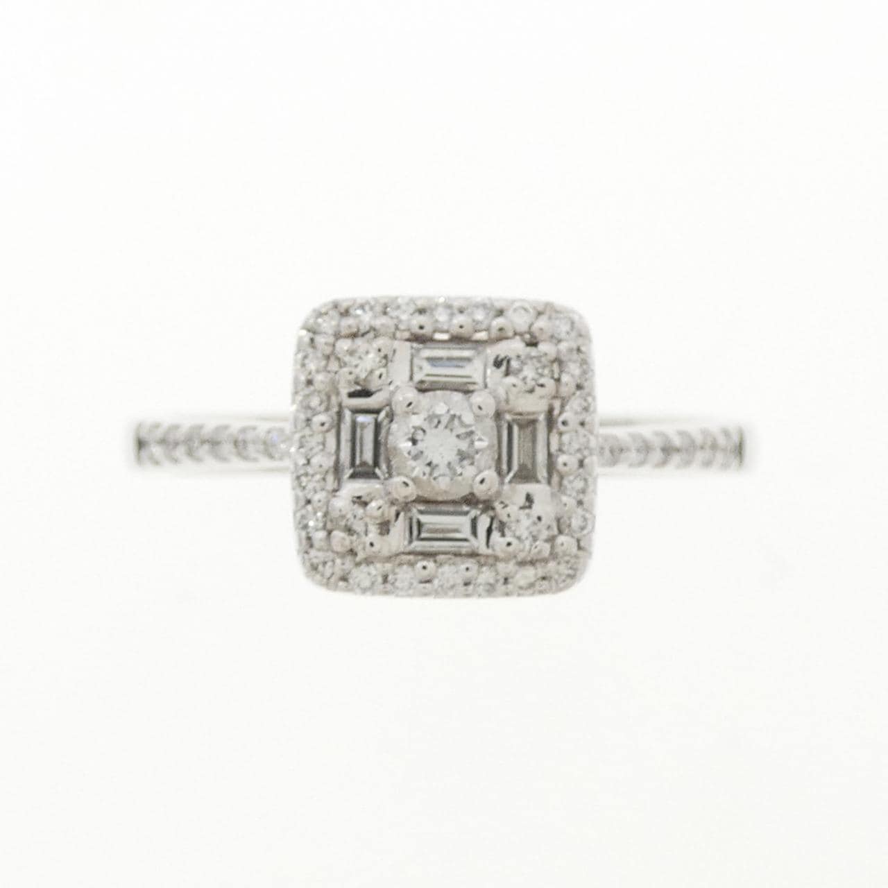 K18WG ダイヤモンド リング 0.37CT