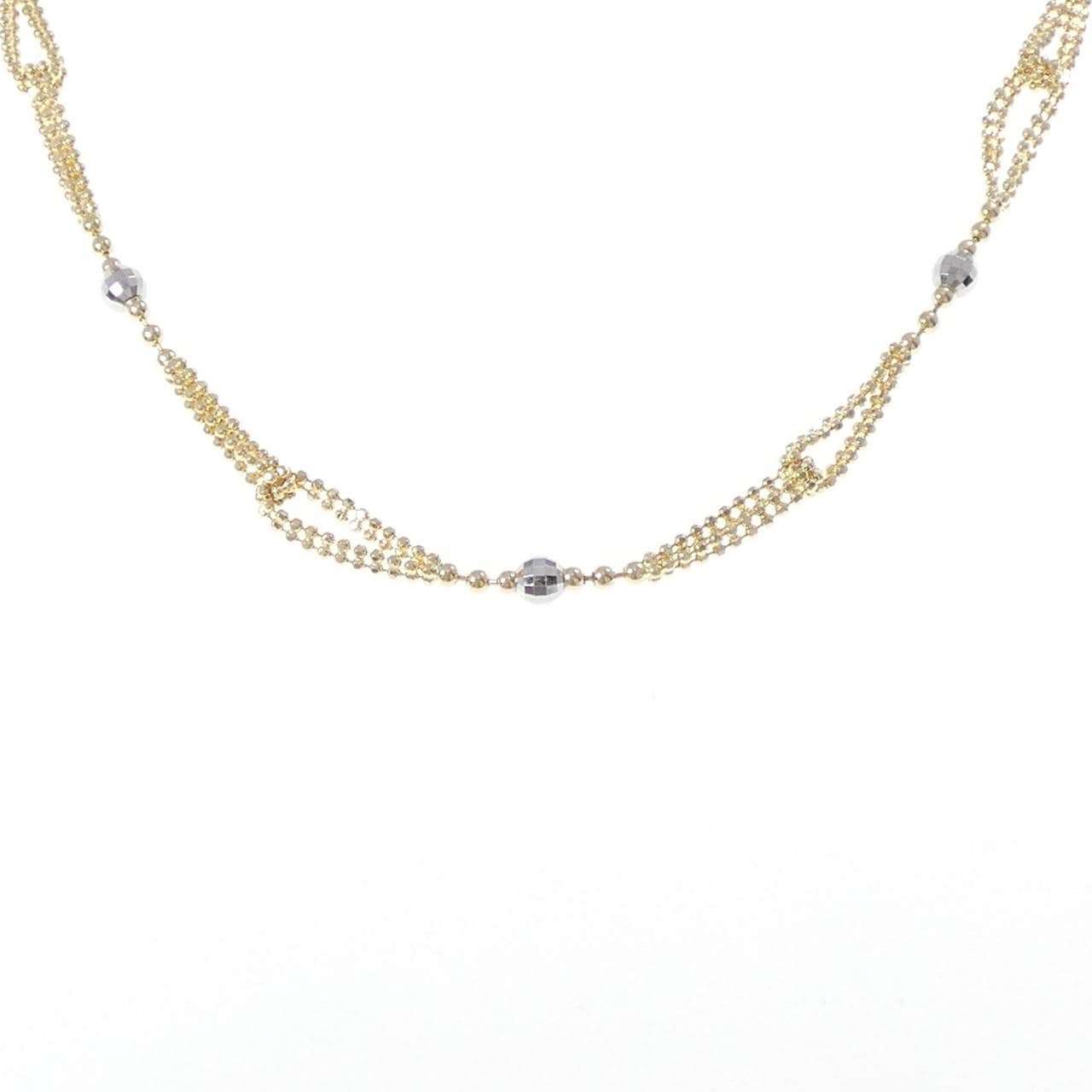 K18YG/PT850 ネックレス