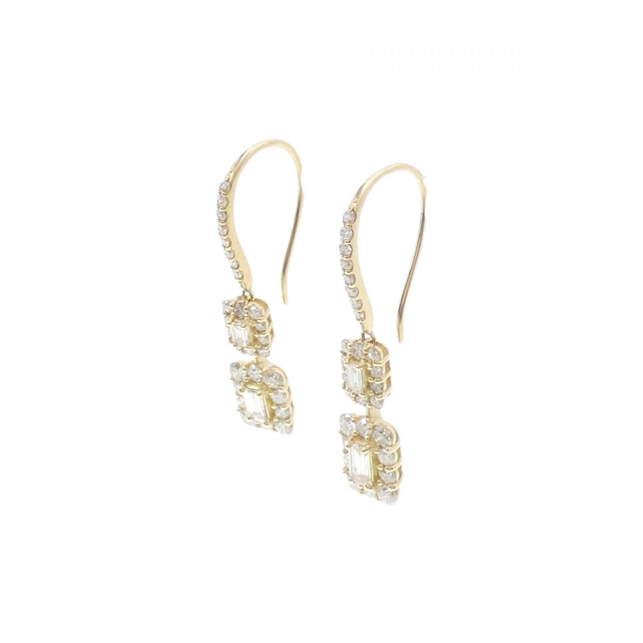 [BRAND NEW] K18YG Diamond earrings 1.10CT