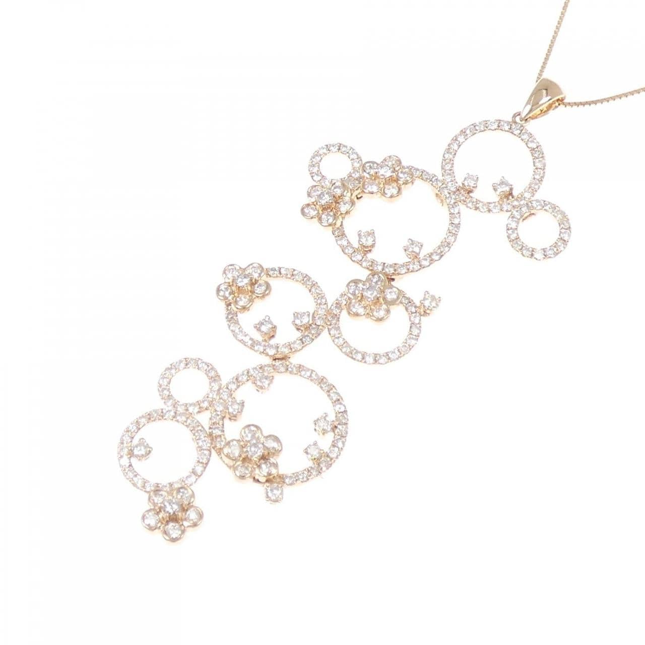 K18PG ダイヤモンド ネックレス 2.65CT