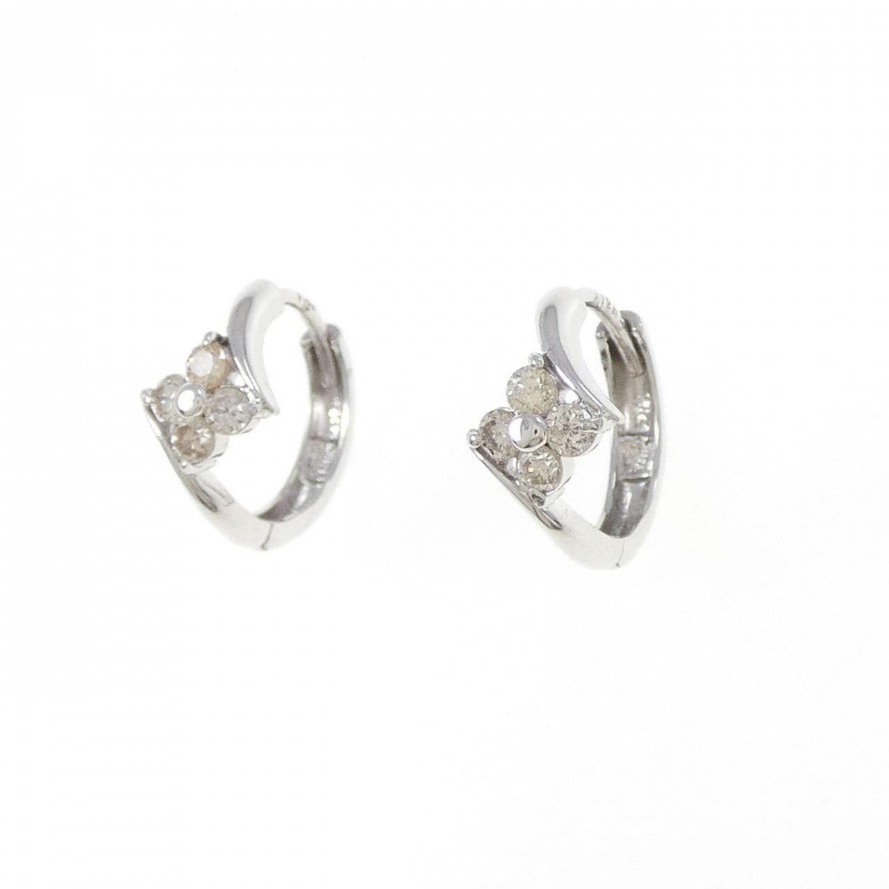 18KWG ダイヤモンド ピアス 0.25CT