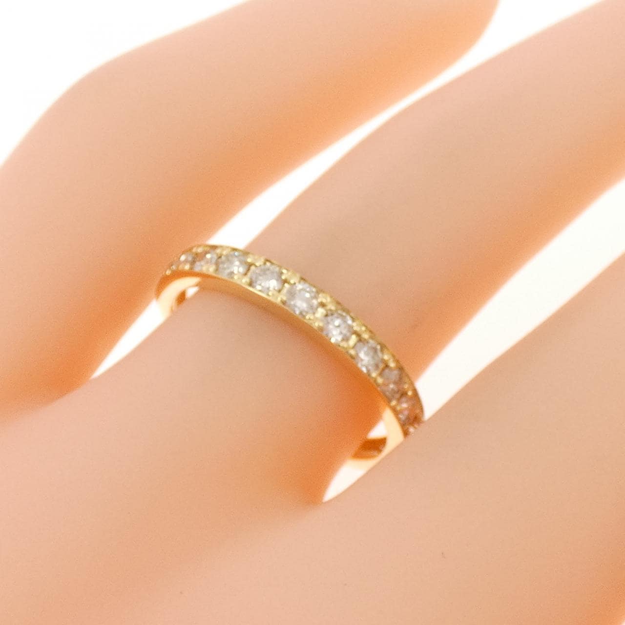 K18YG ハーフエタニティ ダイヤモンド リング 0.50CT