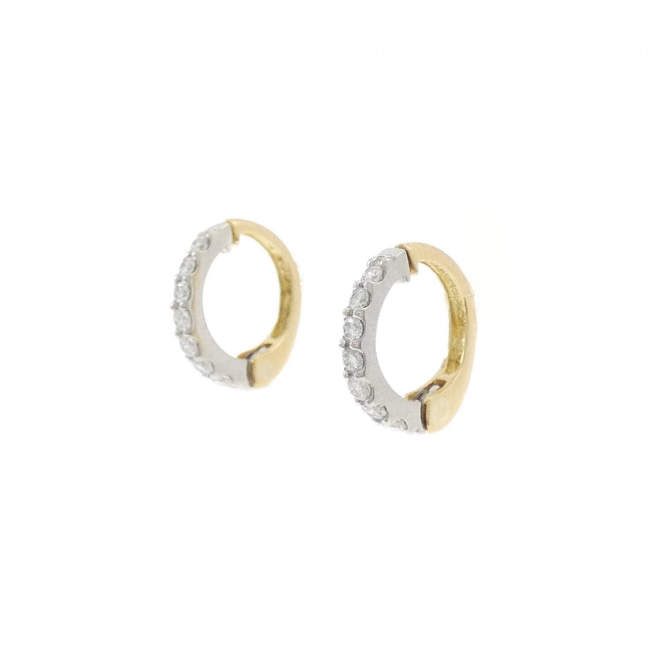 コメ兵｜K18YG/PT ダイヤモンド イヤリング 0.18CT｜ジュエリー