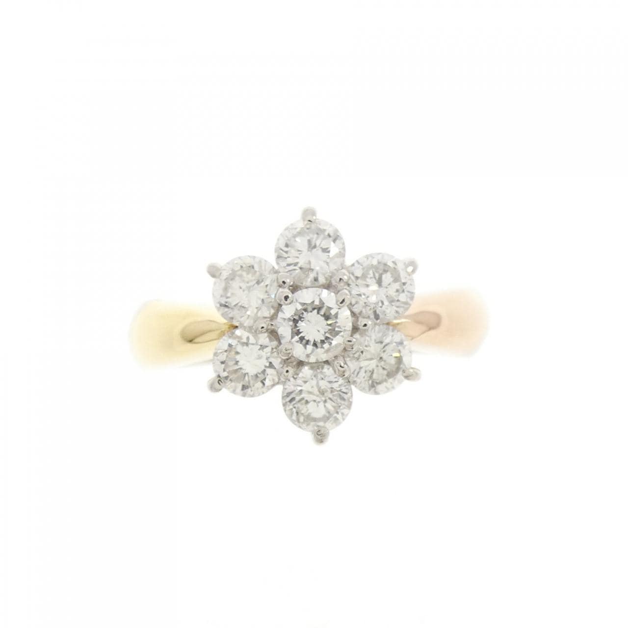 PT/K18YG/K18PG Flower Diamond Ring 1.00CT