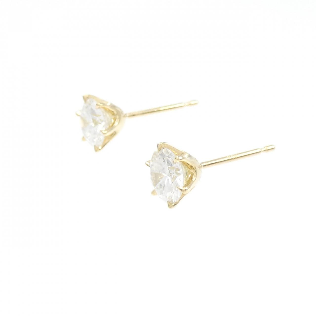 【新品】K18YG ダイヤモンド ピアス 0.494CT 0.484CT H SI2 VG