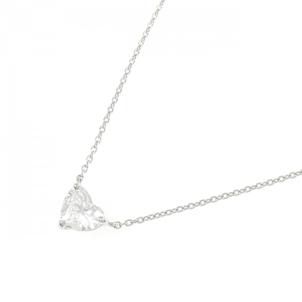 【リメイク】PT900/PT850 ダイヤモンド ネックレス 0.769CT F VS1 ハートシェイプ