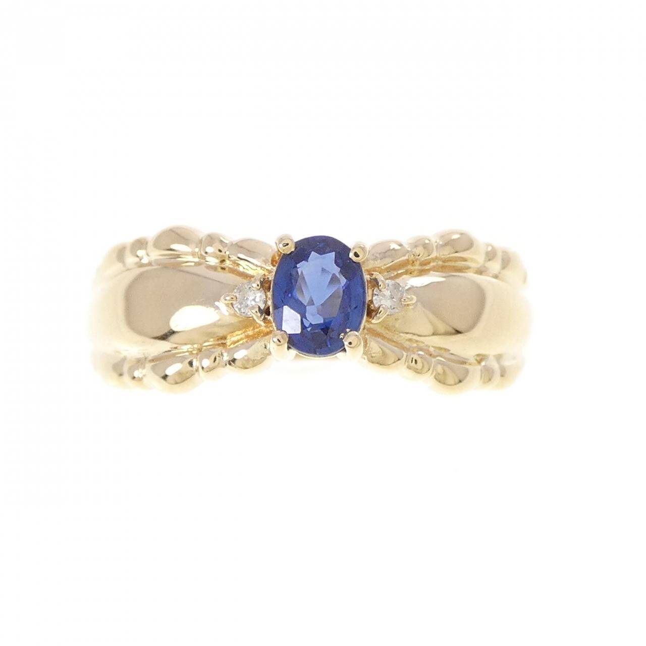 K18YG サファイヤ リング 0.33CT