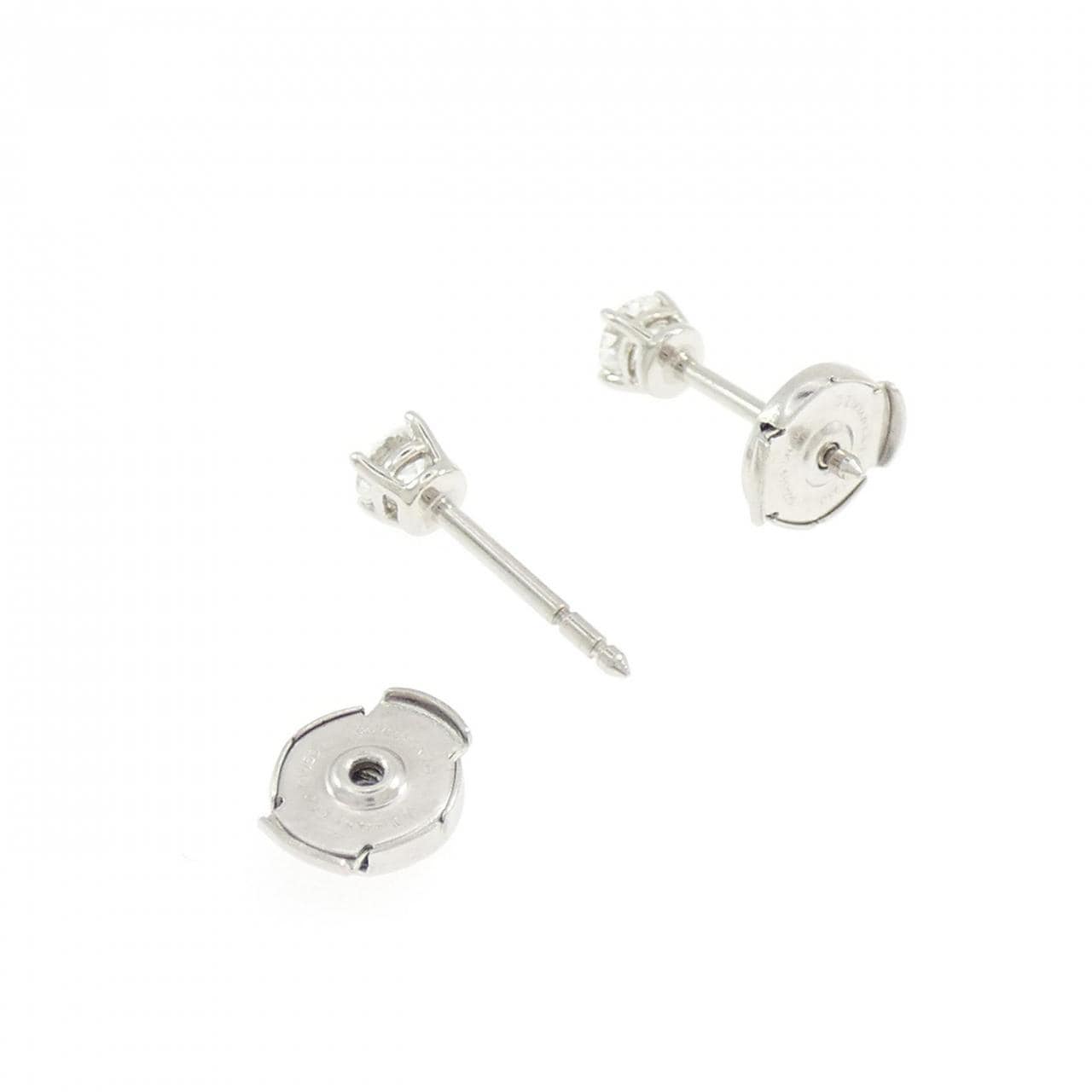 ティファニー ソリティア ピアス 0.22CT 0.22CT F VVS1-2 3EXT-EXT