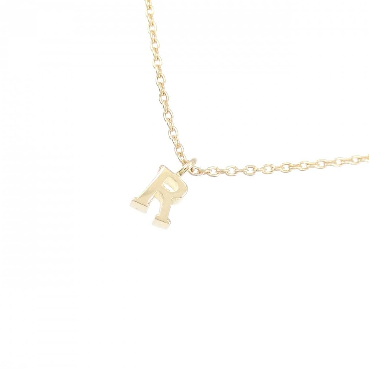 K18YG Initial R Necklace