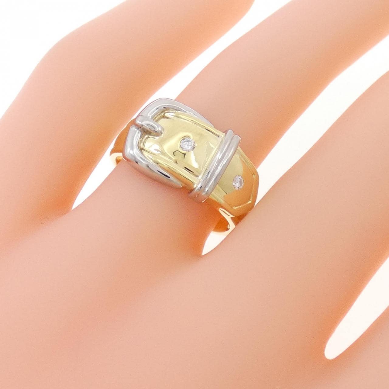 K18YG/PT900 ダイヤモンド リング 0.05CT