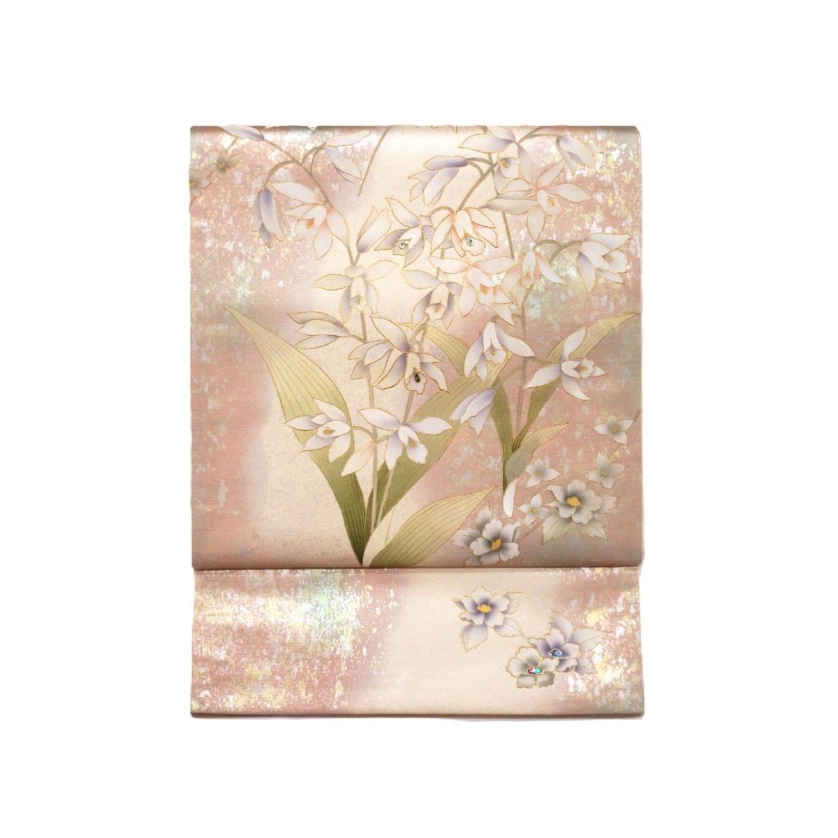 Fukuro obi with mother-of-pearl