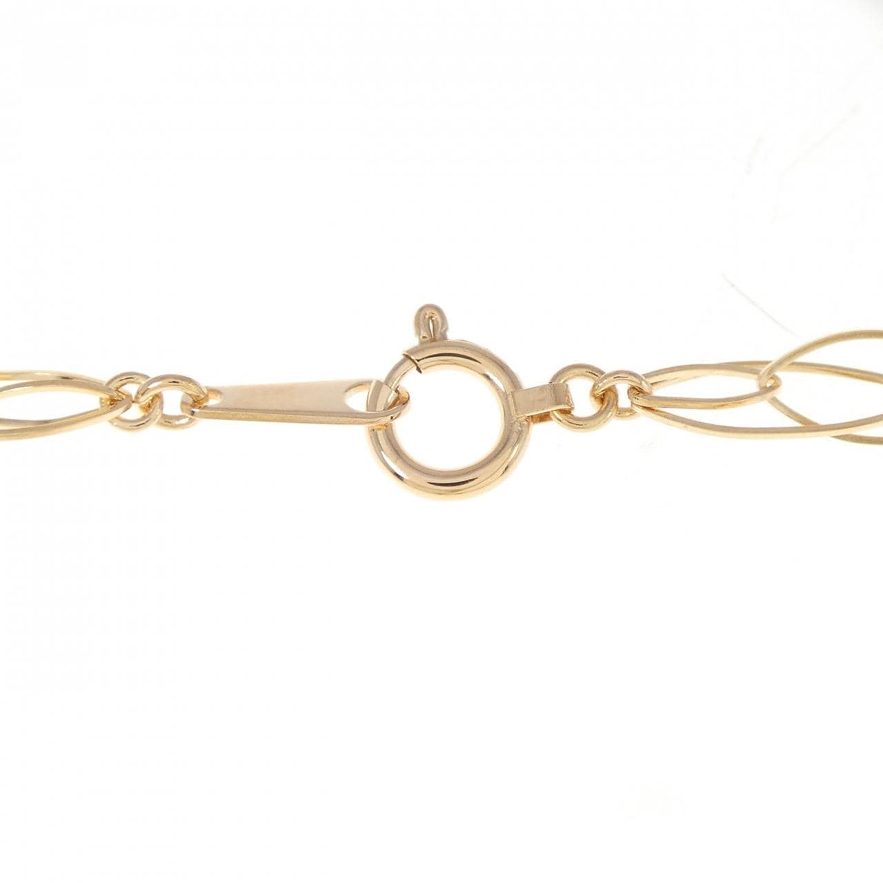 K18PG flower necklace