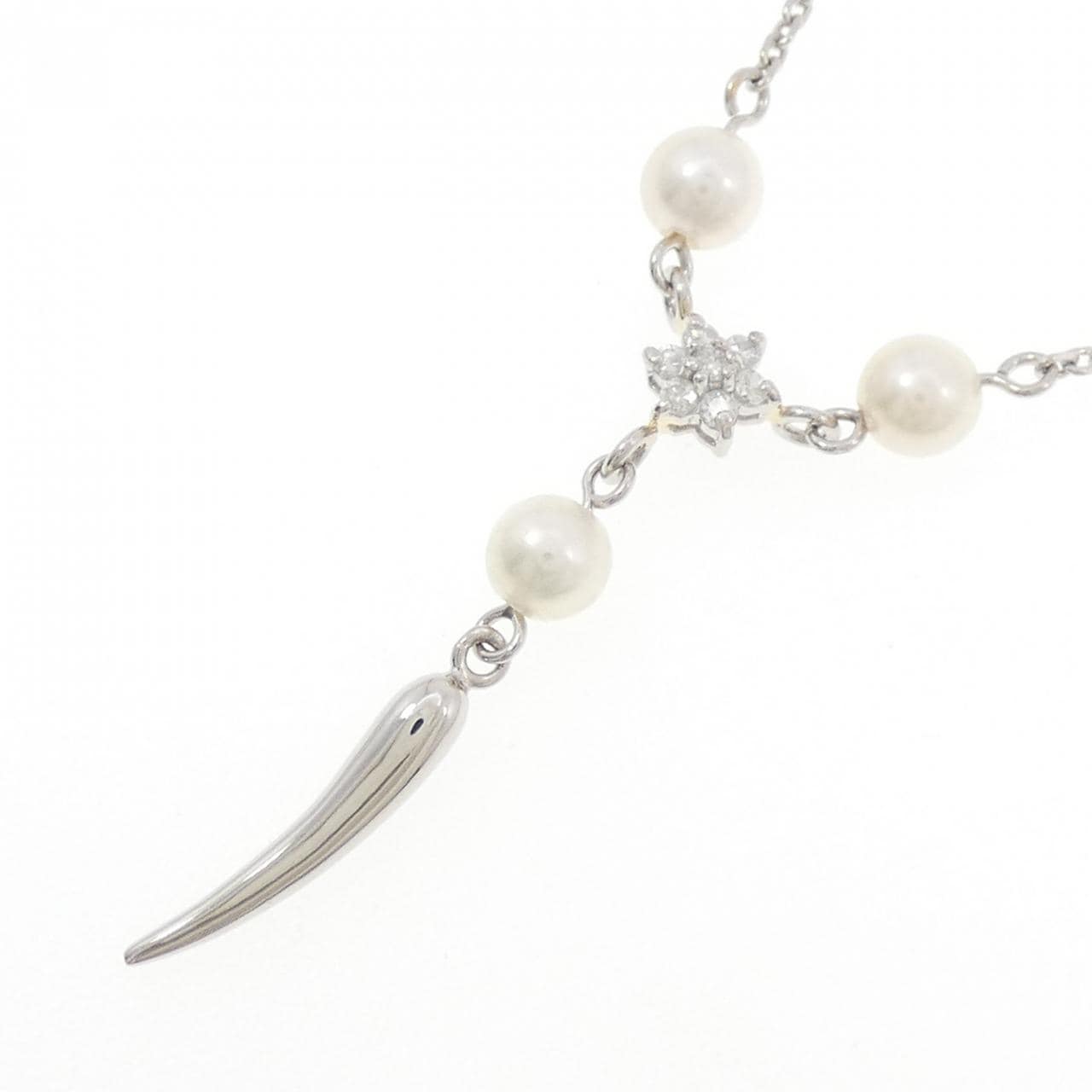 PT850 フラワー アコヤパール ネックレス