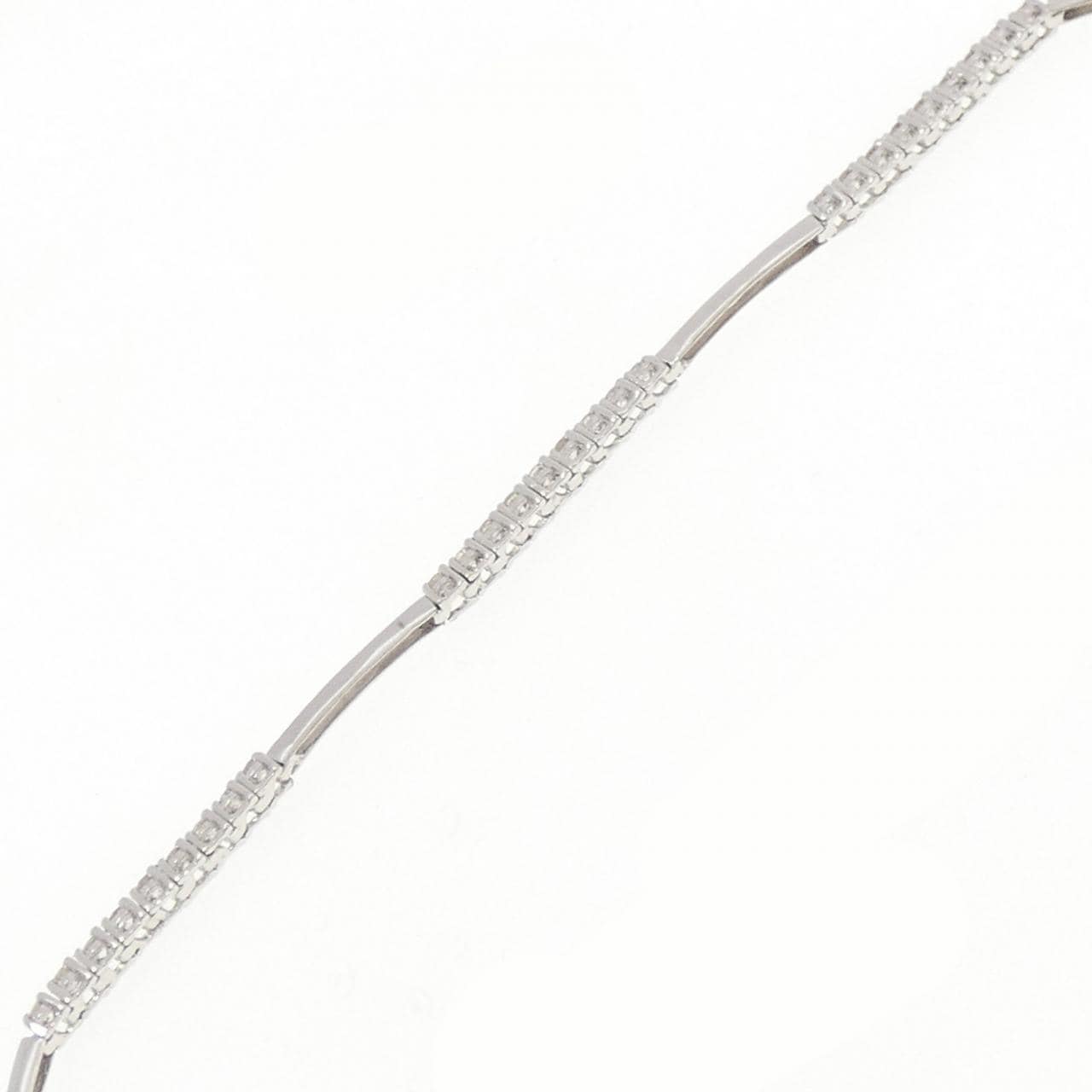 K18WG ダイヤモンド ブレスレット 1.00CT