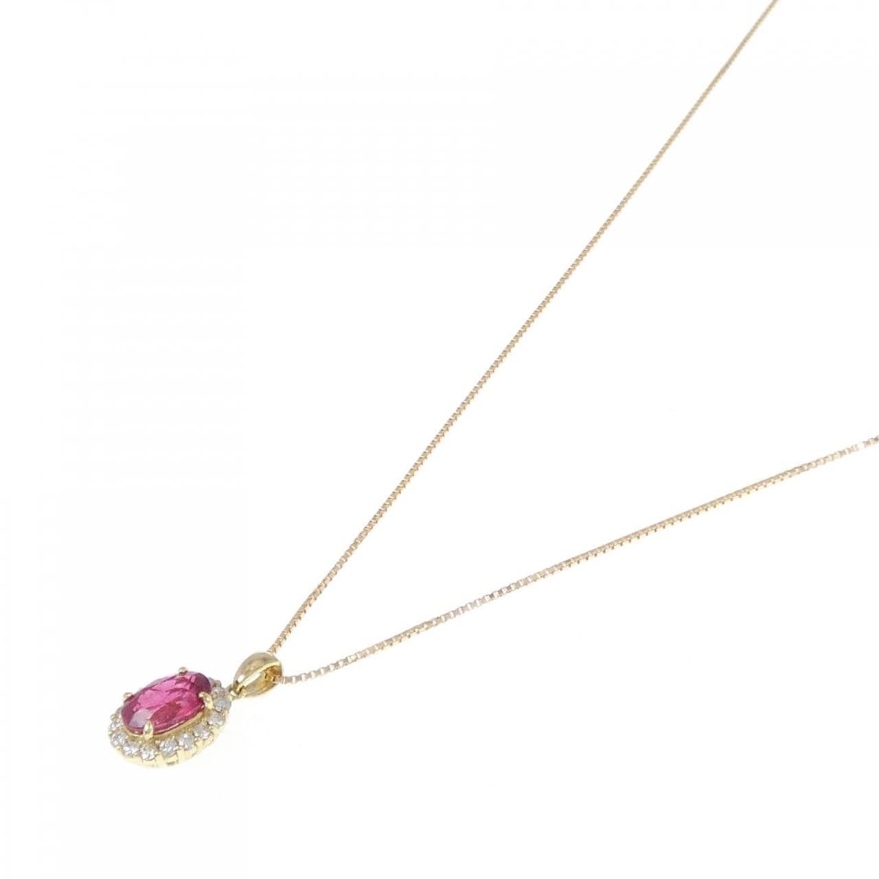 [Remake] K18YG non-heated Spinel necklace 1.61CT Made in Burma