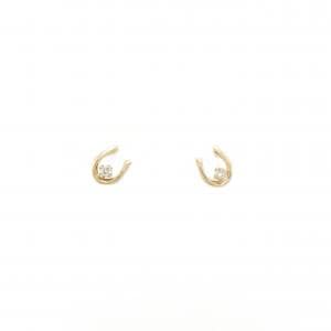 【新品】K10YG ダイヤモンド ピアス 0.024CT