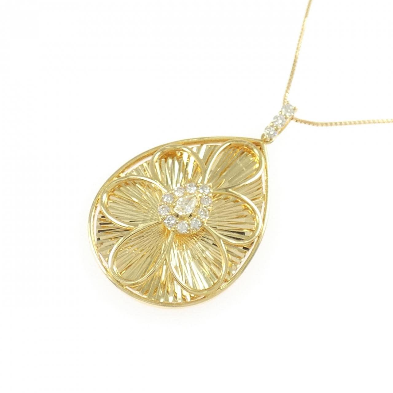 【新品】K18YG ダイヤモンド ネックレス 0.25CT