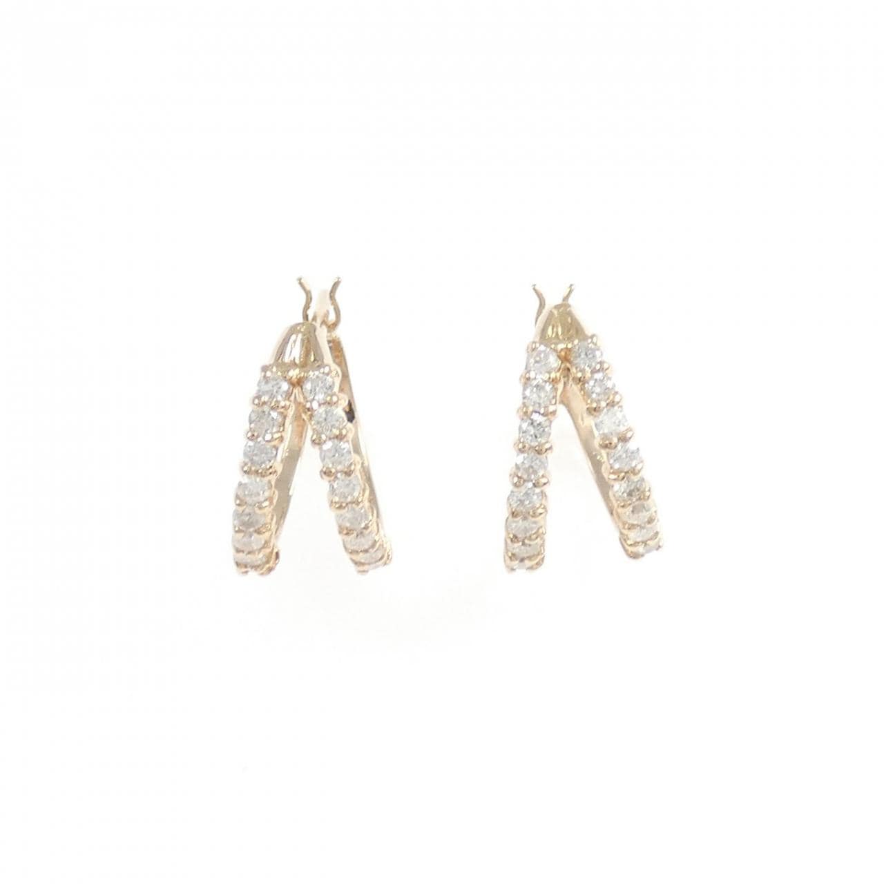 K18PG ダイヤモンド ピアス 0.20CT