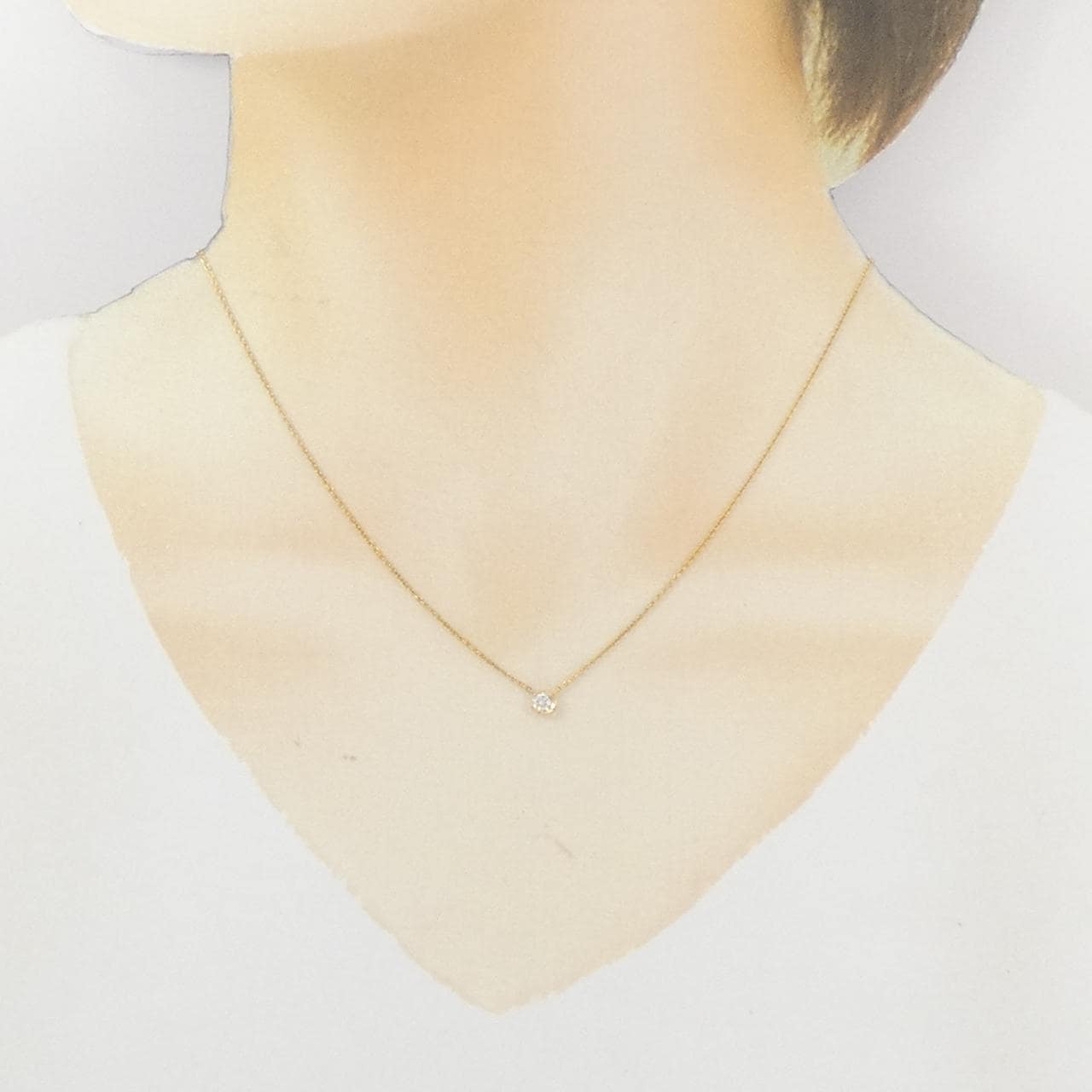 スタージュエリー ムーンセッティング ネックレス 0.10CT