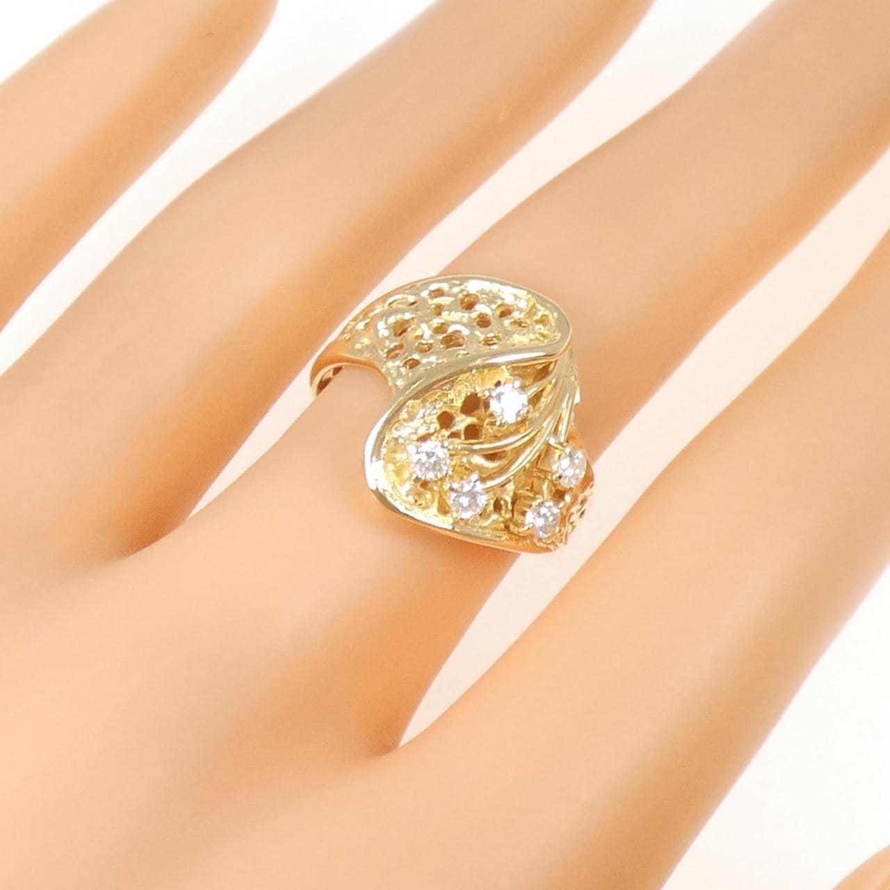 K18YG ダイヤモンド リング 0.24CT