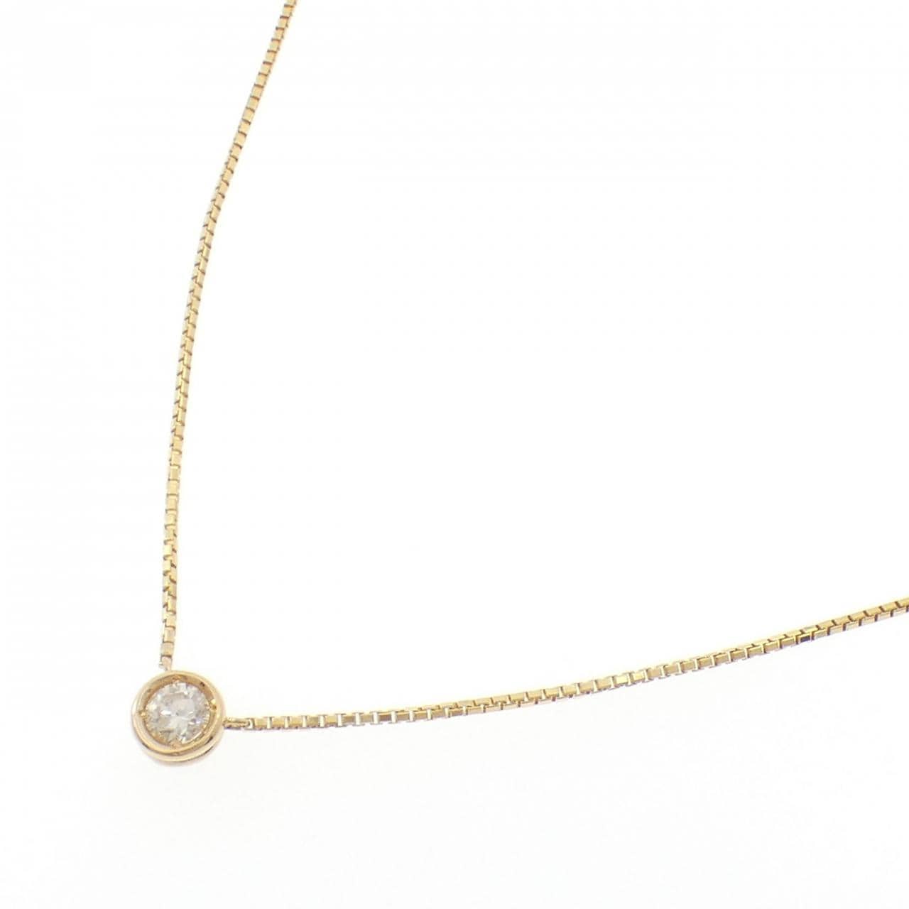 K18YG ソリティア ダイヤモンド ネックレス 0.50CT