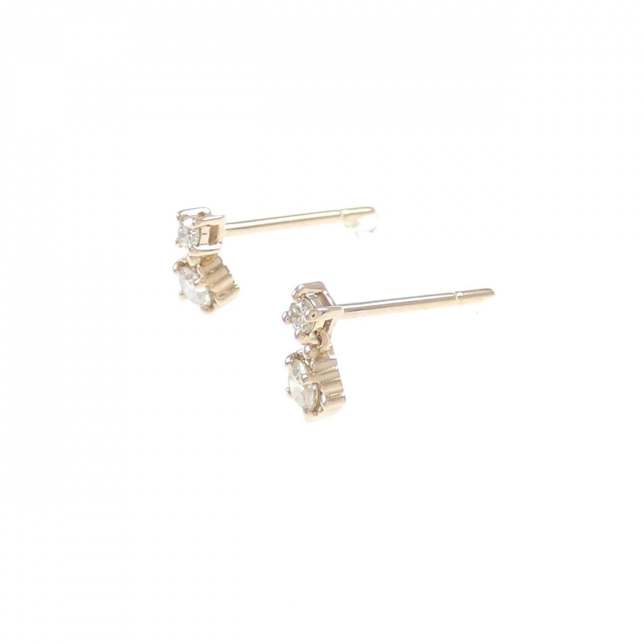 K18PG ダイヤモンド ピアス 0.12CT