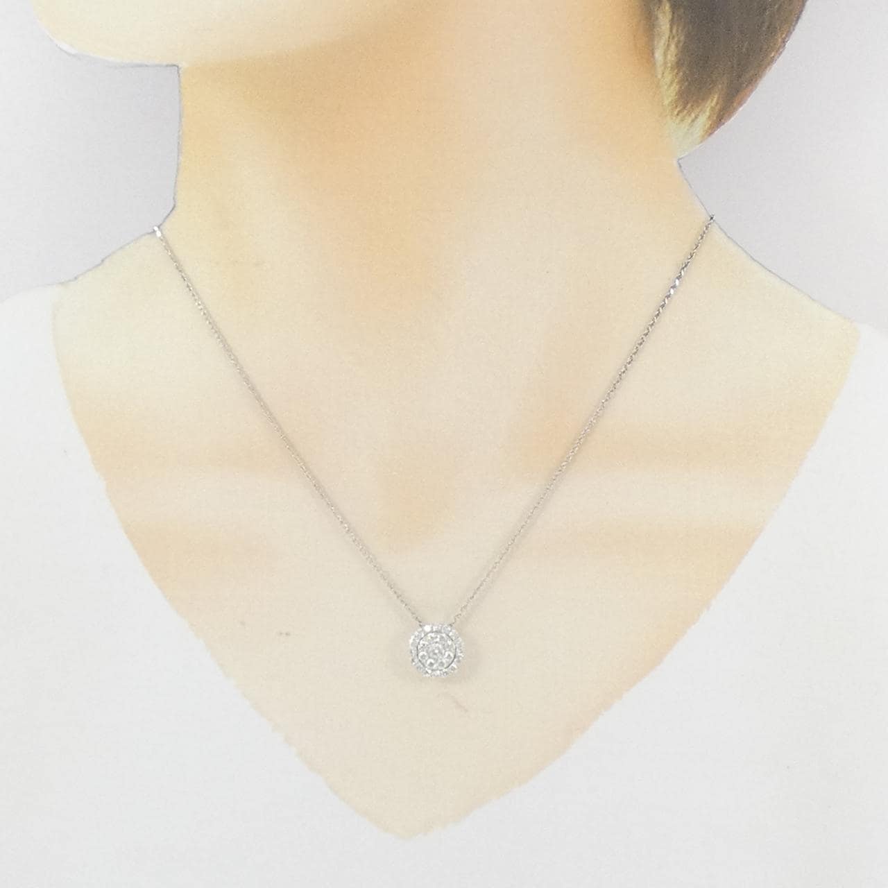 PT900/PT850 ダイヤモンド ネックレス 0.73CT