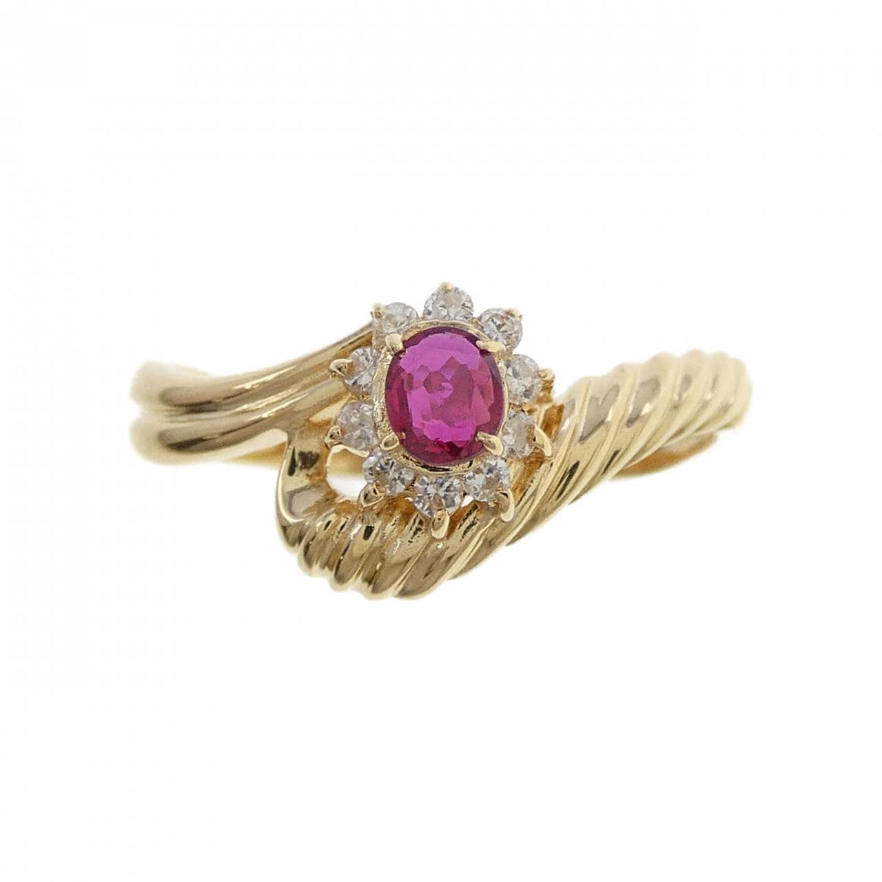 K18YG ruby ring