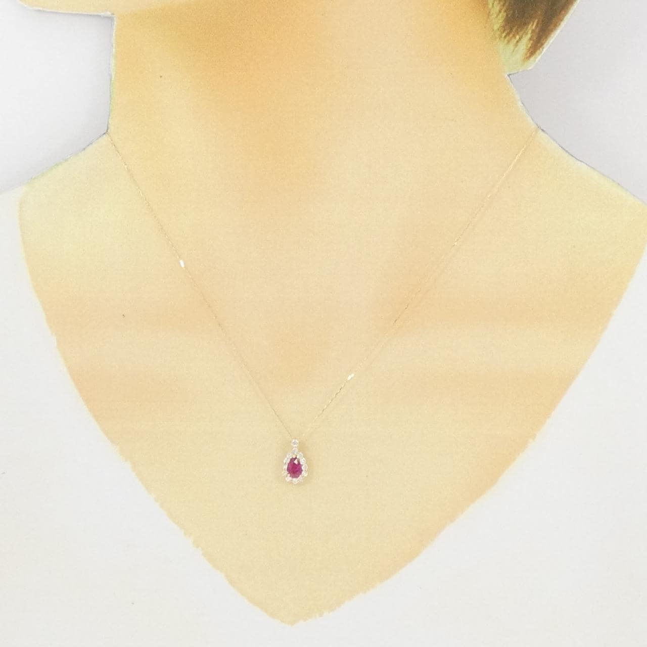 【新品】K18YG ルビー ネックレス 0.50CT
