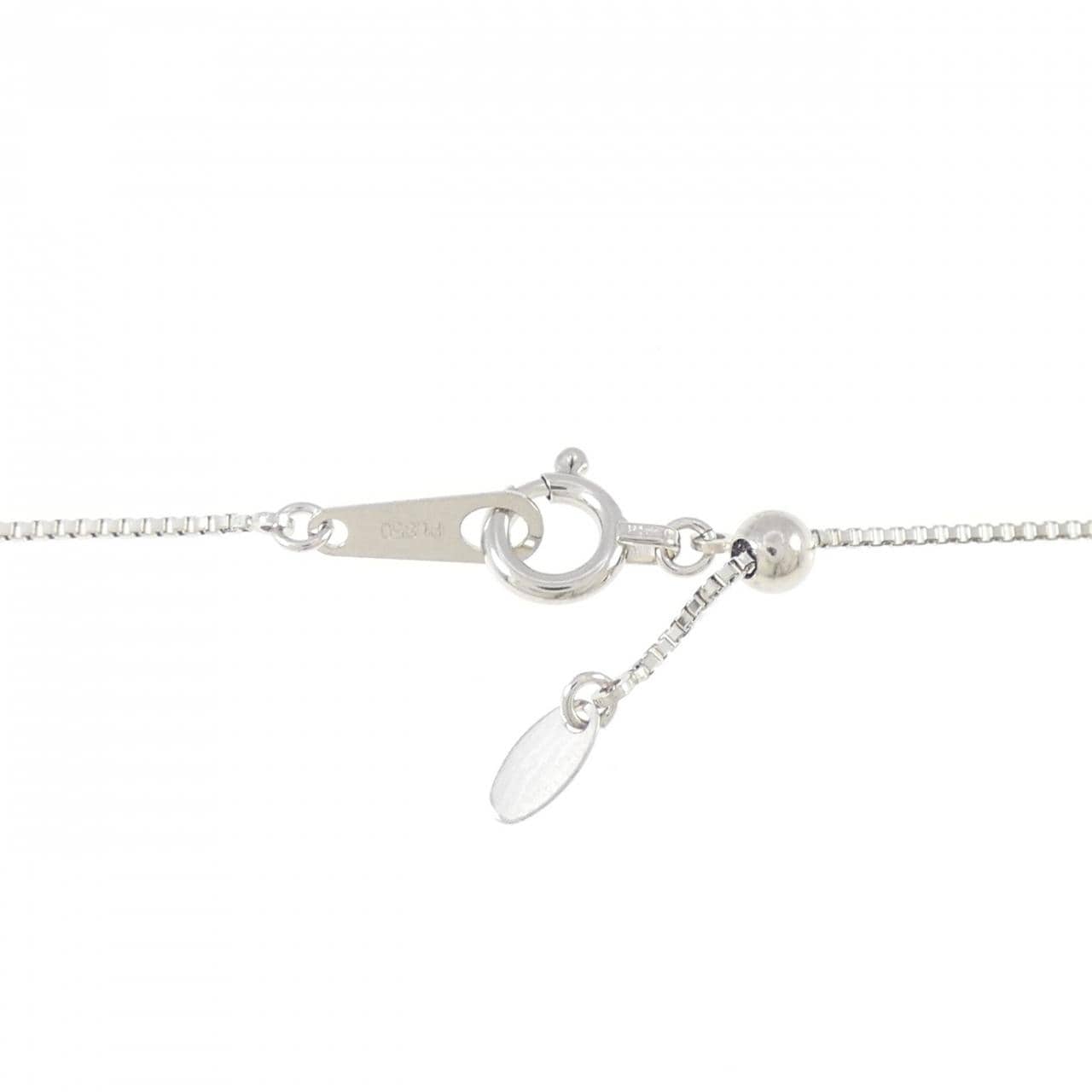 PT900/PT850 フラワー ピンクダイヤモンド ネックレス 0.09CT