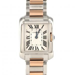 カルティエ タンクアングレーズSM PGコンビ W5310036 SSxPG クォーツ