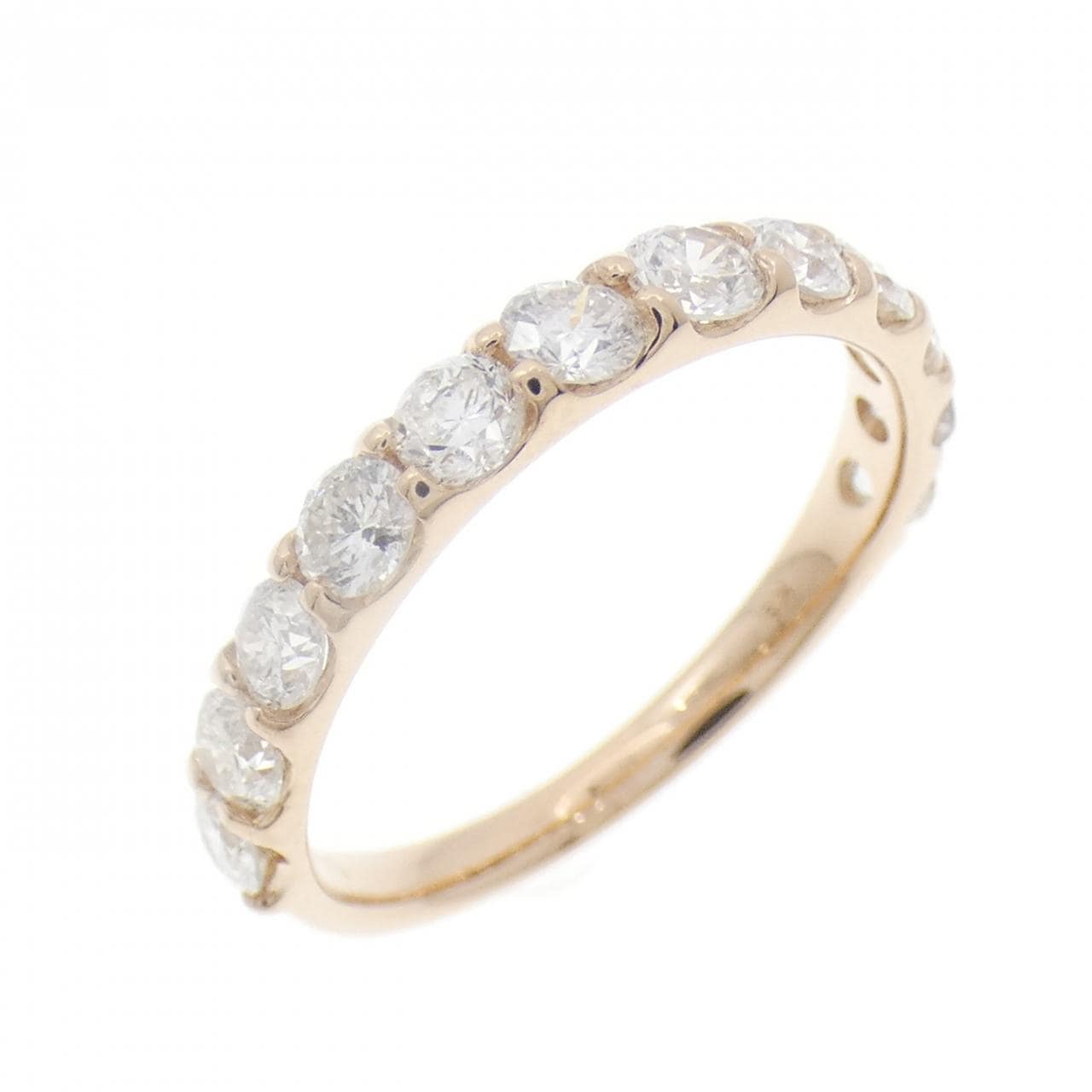 K18PG ハーフエタニティ ダイヤモンド リング 1.00CT