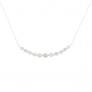 K18WG ダイヤモンド ネックレス 1.00CT