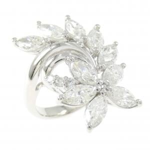 PT900 フラワー ダイヤモンド リング 2.48CT