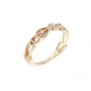 アガット ダイヤモンド ピンキー リング 0.013CT