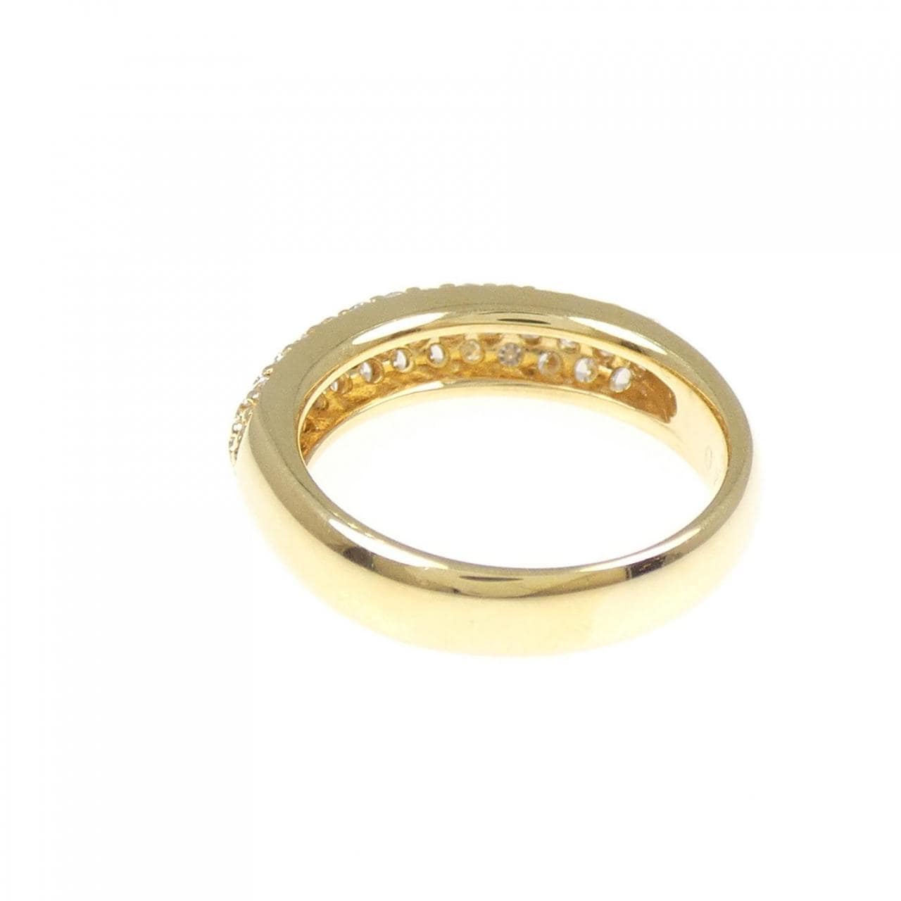 K18YG パヴェ ダイヤモンド ピンキー リング 0.40CT