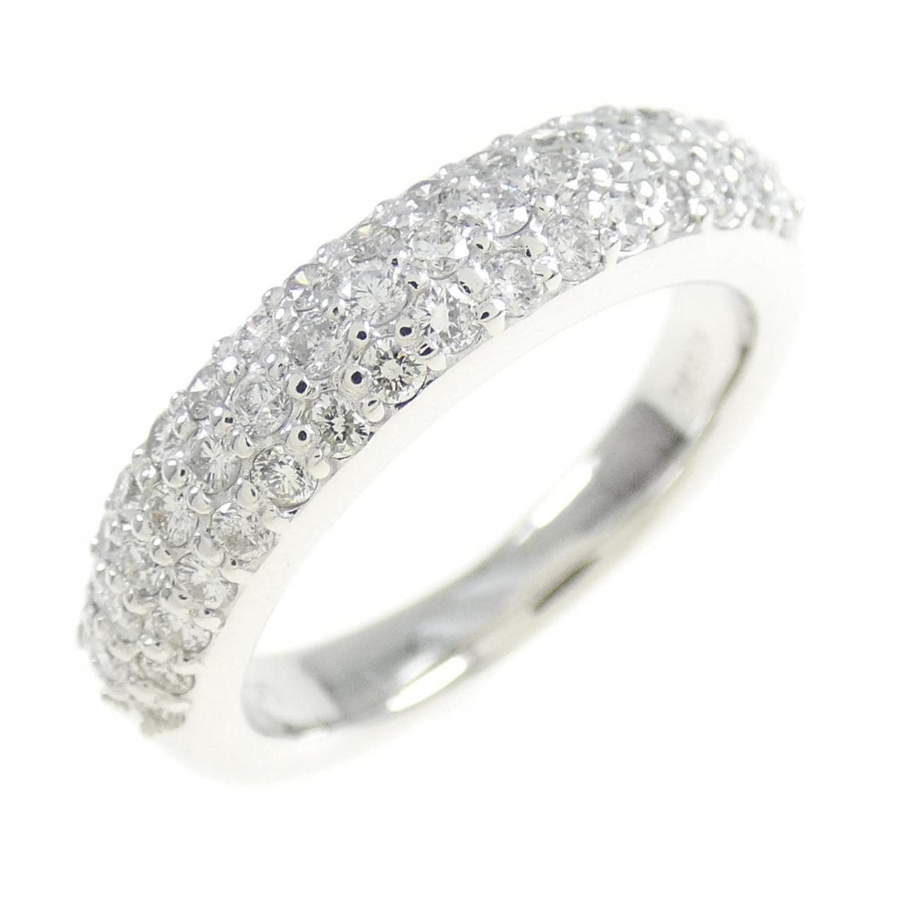 K18WG パヴェ ダイヤモンド リング 0.49CT