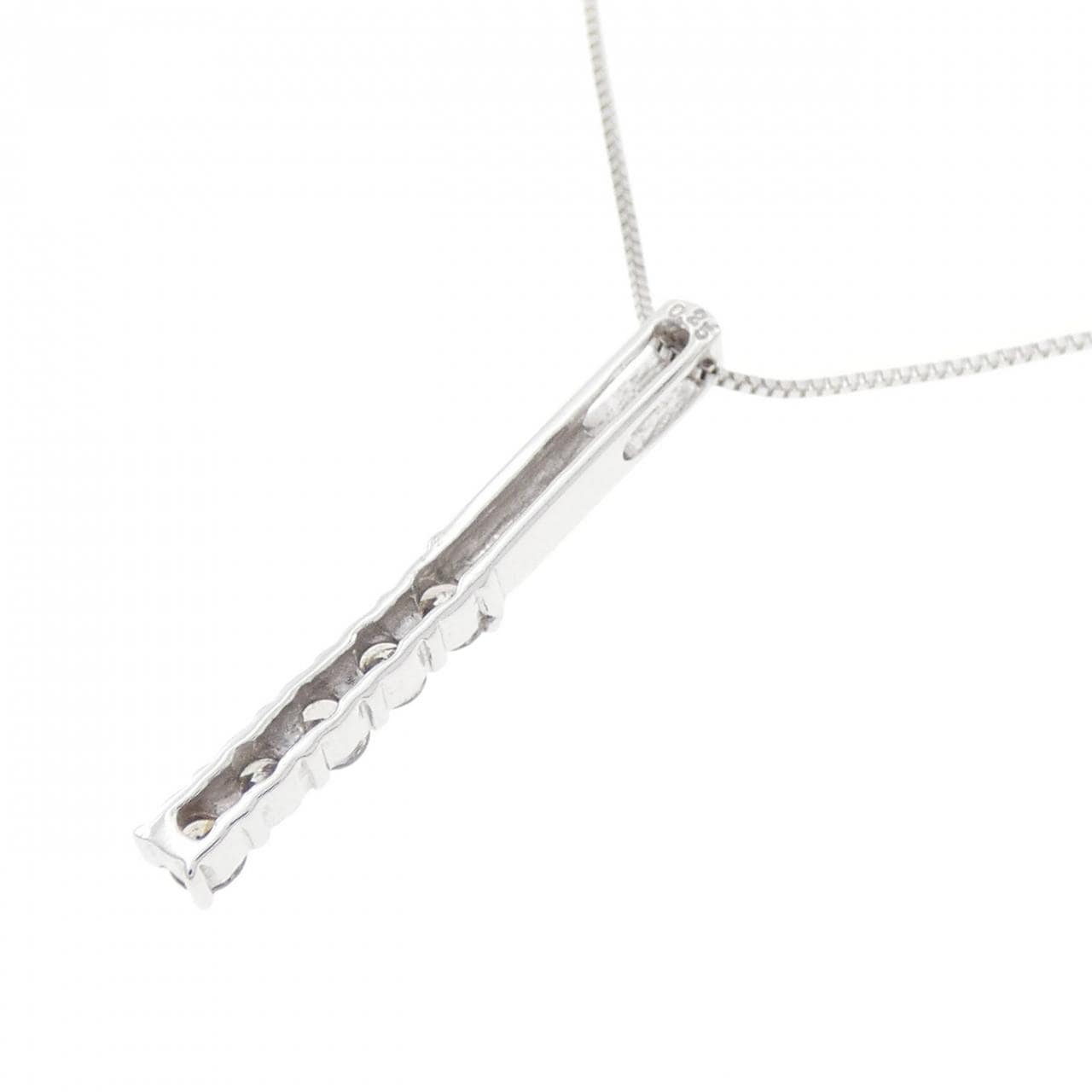 K18WG/750WG ダイヤモンド ネックレス 0.25CT