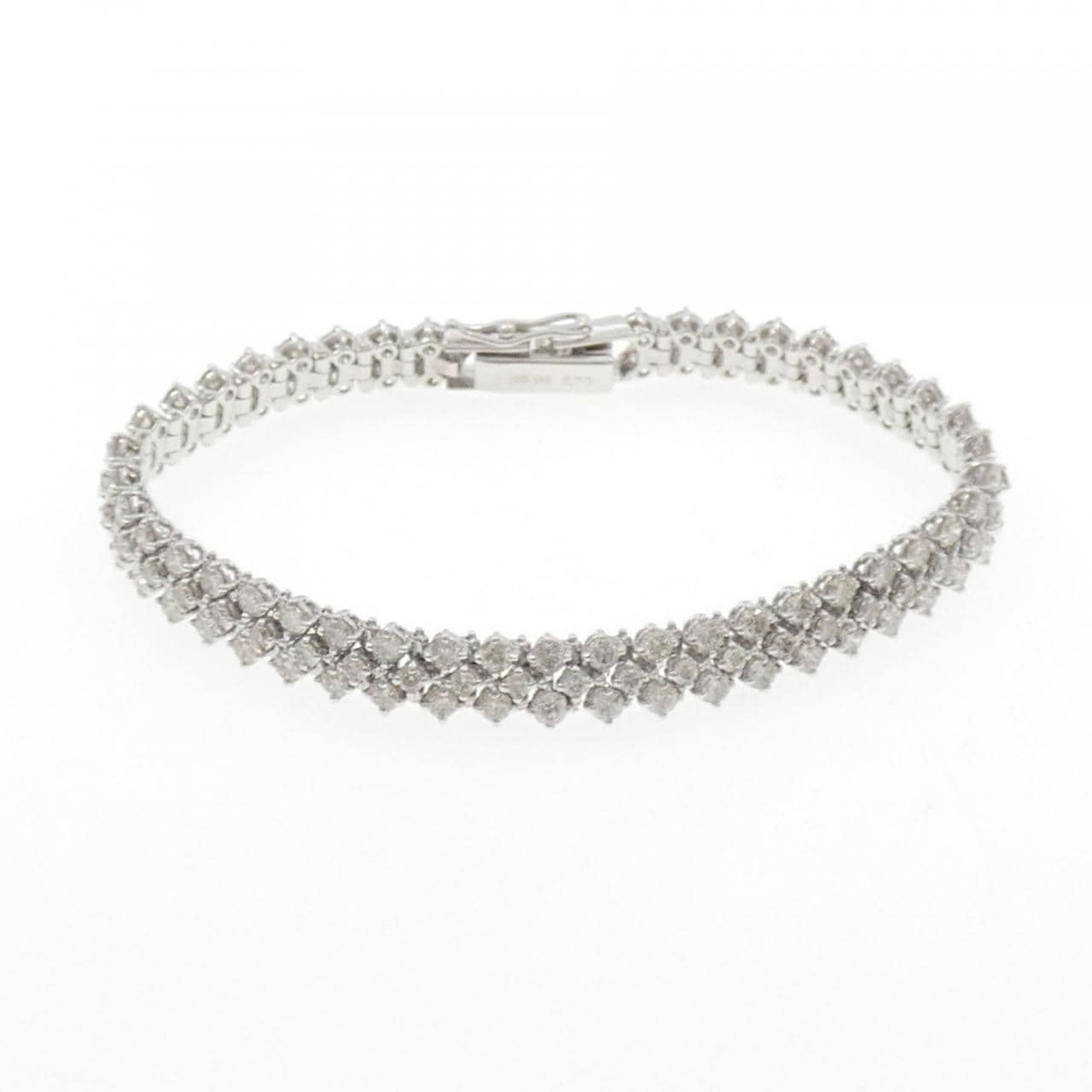 K18WG ダイヤモンド ブレスレット 5.70CT