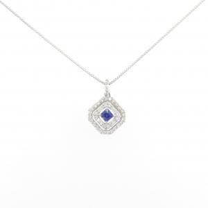 【新品】PT サファイヤ ネックレス 0.14CT