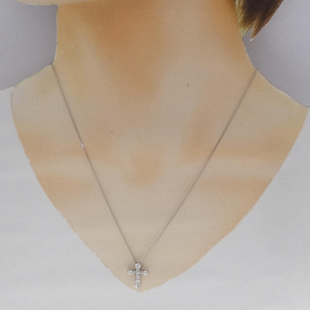 PT900/PT850 クロス ダイヤモンド ネックレス 0.50CT