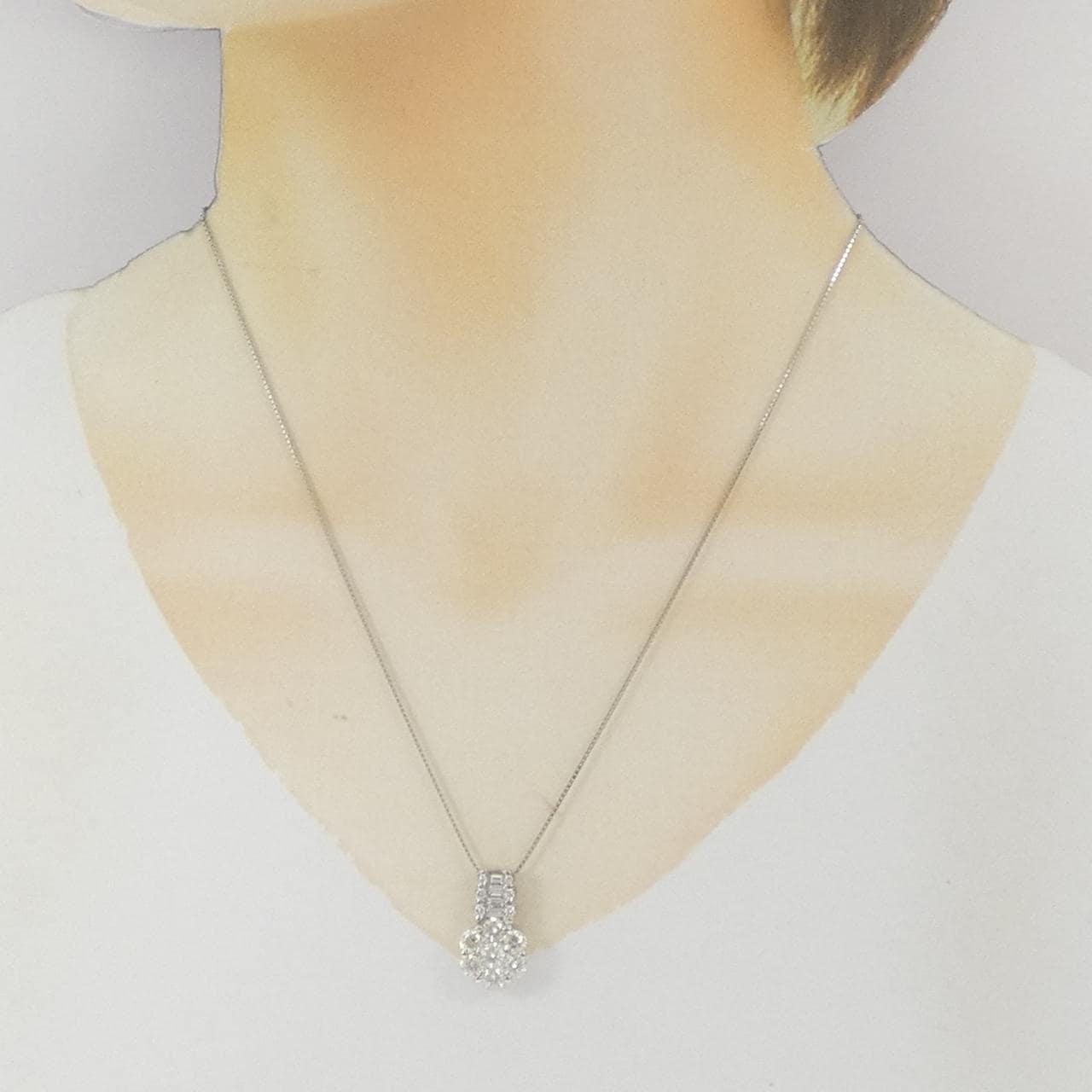 PT900/PT850 ダイヤモンド ネックレス 2.04CT