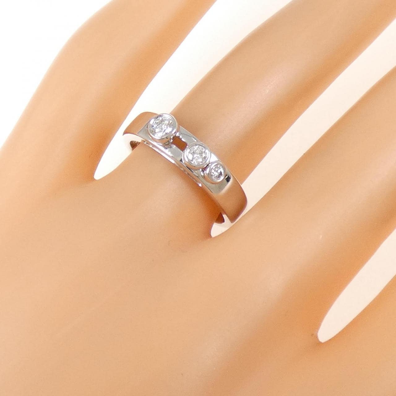 K18WG ダイヤモンド リング 0.19CT