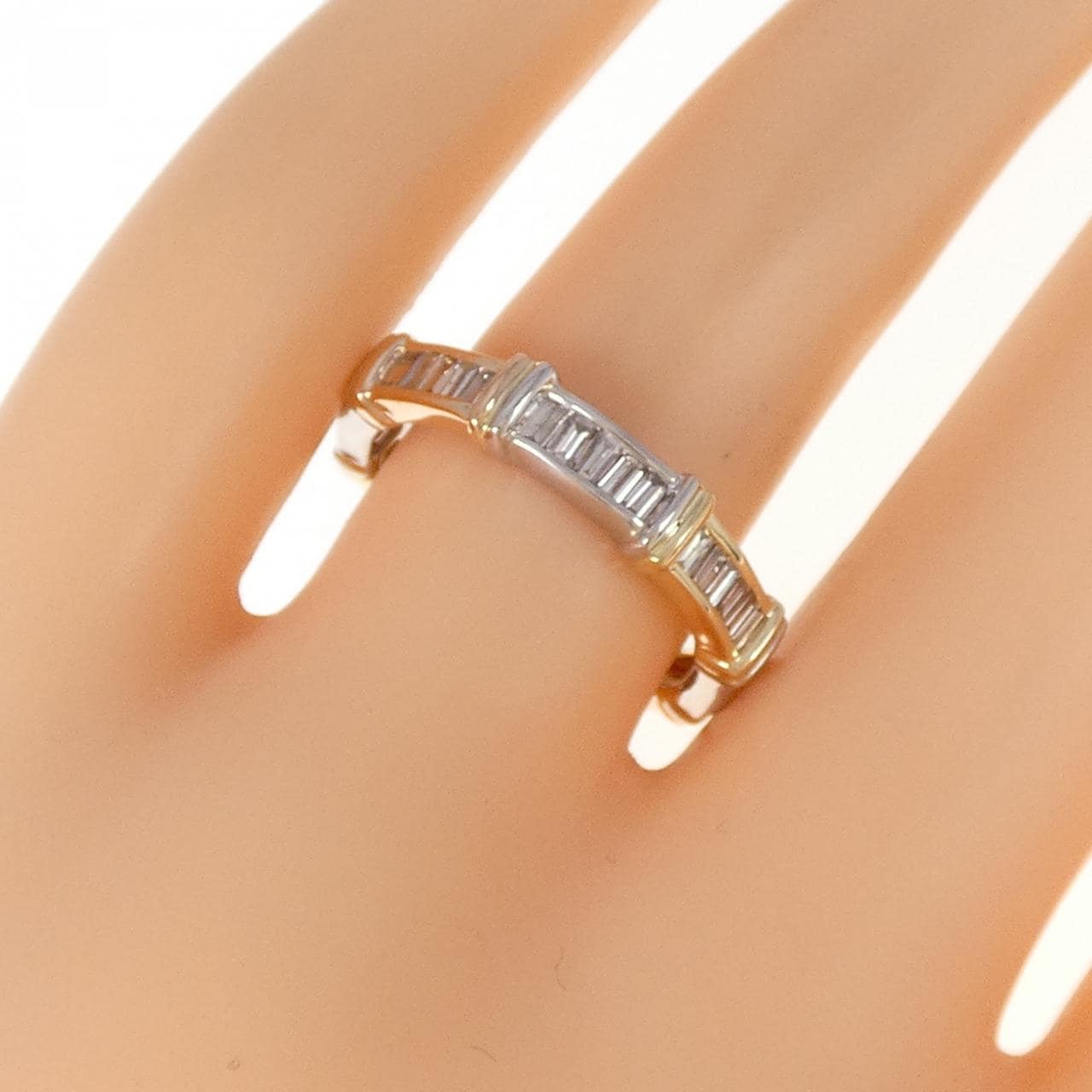 K18スリーカラー ダイヤモンド リング 0.45CT